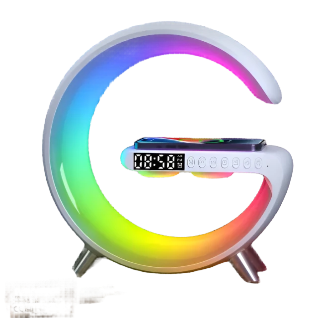 RGB G-Shaped Wireless Charger Alarm Clock