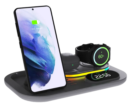 RGB Wireless Charging Alarm Clock Dock